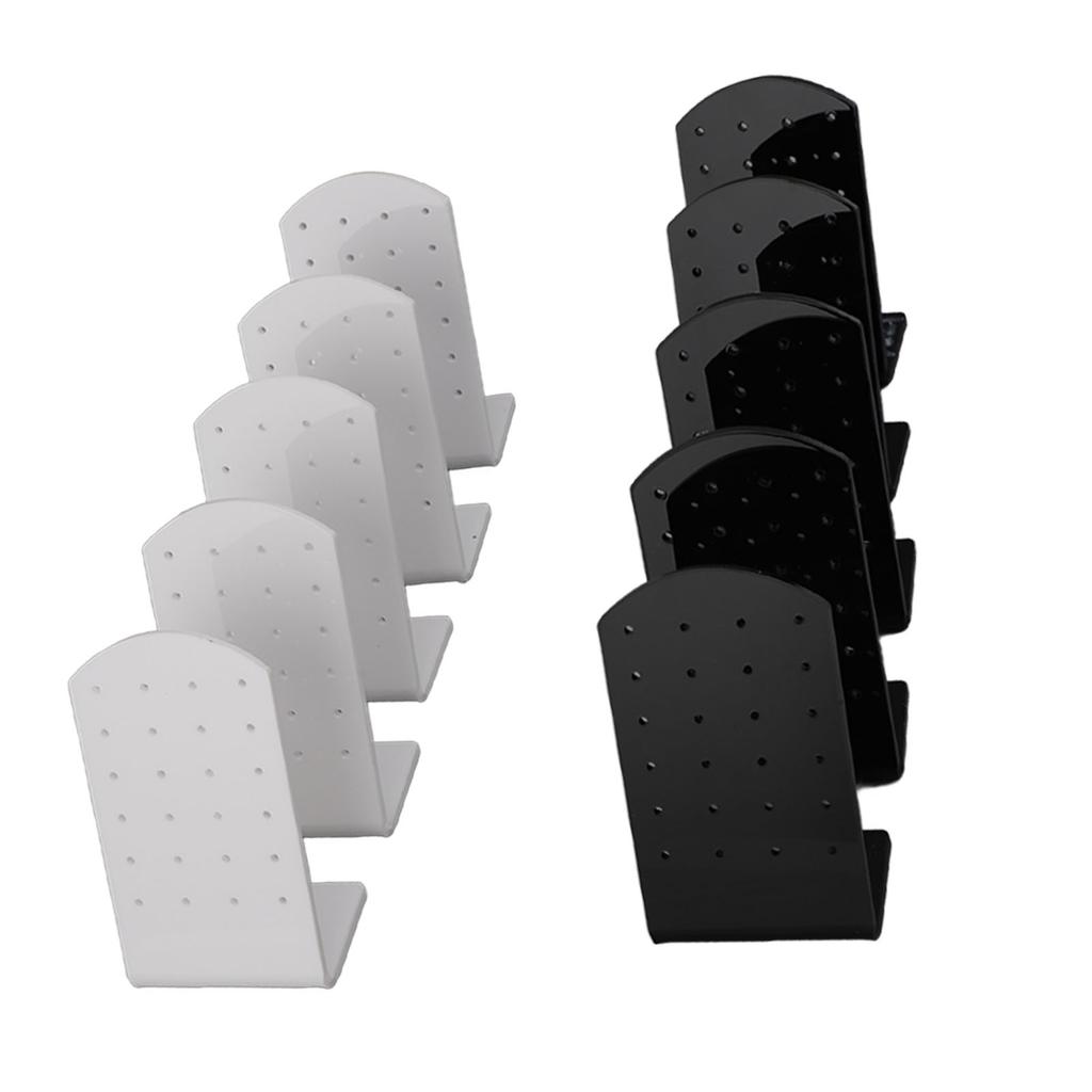 10 STÜCKE 24 Löcher Ohrringhalter Organizer Acryl L-förmig Ohrstecker Schmuck Präsentationsständer Ständer für