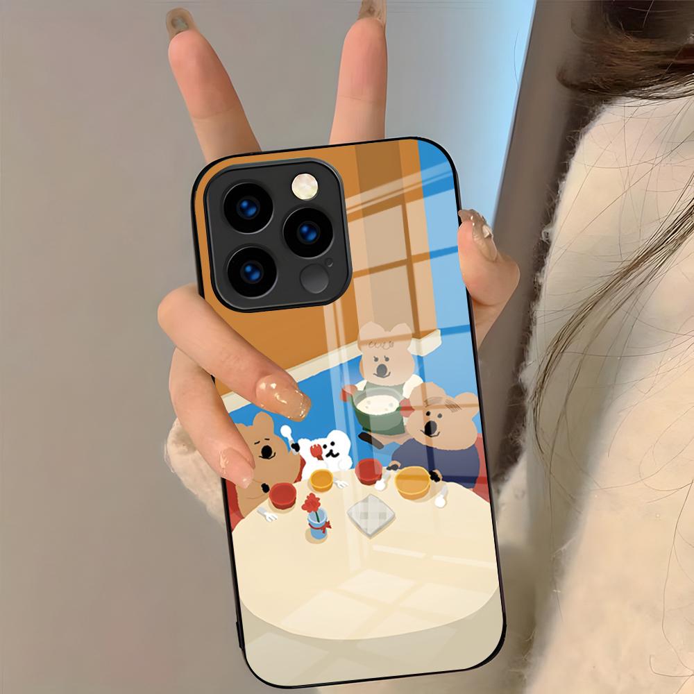 

Cute Peanut Quokkas Phone Case For IPhone 17 Pro Max 16 15 14 Pro Max 13 11 Plus Glass Cover iPhone17