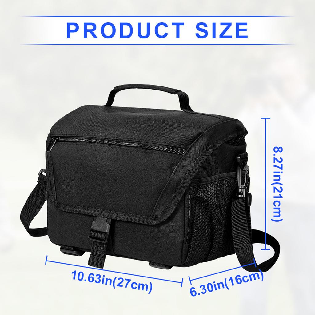 Camera Storage Bag Waterproof Lightweight Design Multiple Compartment Storage Adjustable Shoulder Strap Durability Polyester