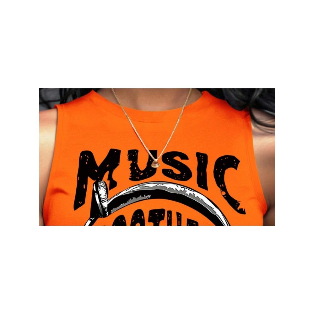 European and American Fashion Versatile Printed Women's Vest