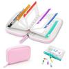 Pill Organizer with 14PCS Clear Zipper Bags Inside Medicine Case Waterproof Portable Travel Storage Holder for Daily Supplements