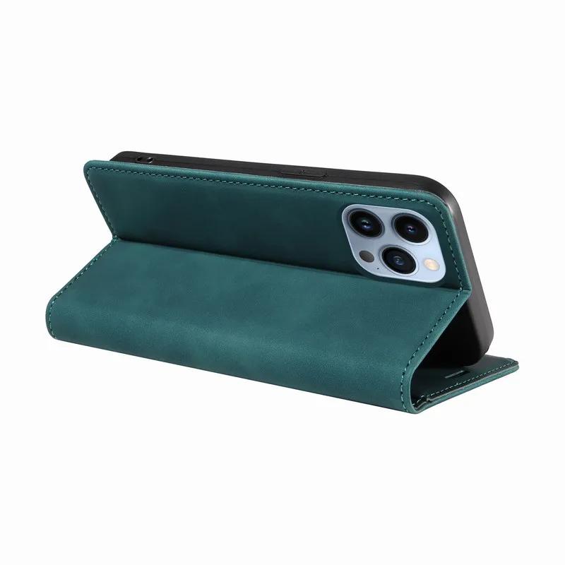 Case Cover For Iphone 15 Pro Max Plus Magnetic Flip Matte Leather Wallet Rfid Protection Luxury Phone Bag For Iphone 15 Pro Max