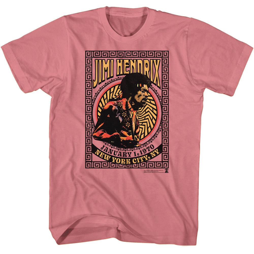 Jimi Hendrix Jan 1st 1970 New Year Concert New York Men T Shirt Rock Music XXL
