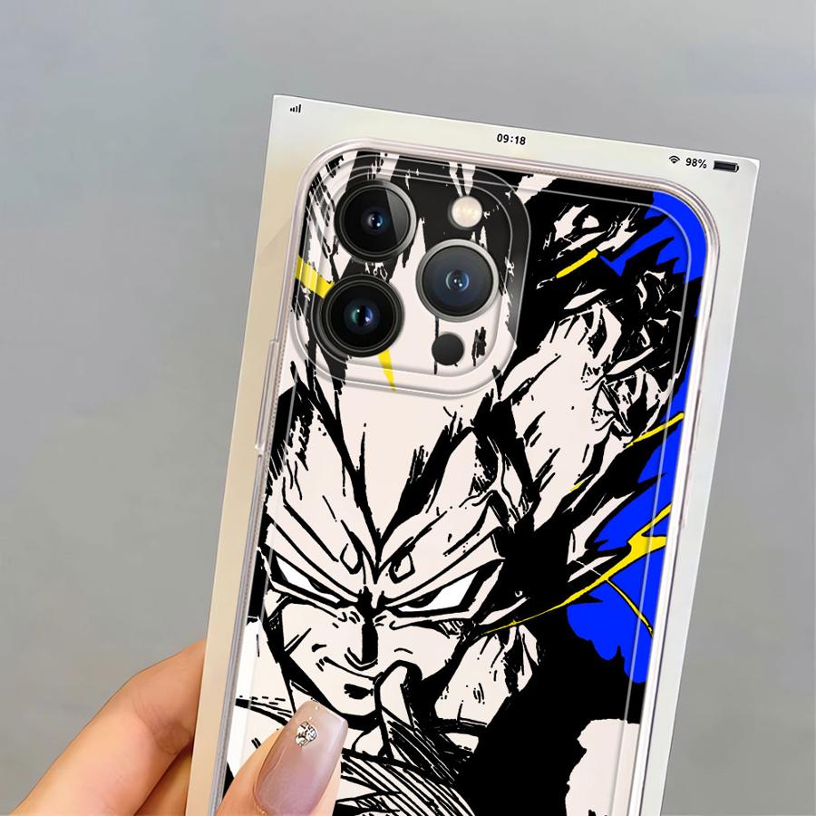 Case for iPhone 17 Pro Max 15 7 8 11 16 14 Plus Air 12 Mini 13 Pro XS Max XR Soft Phone Cover Dragon Bll Son Goku Vegta
