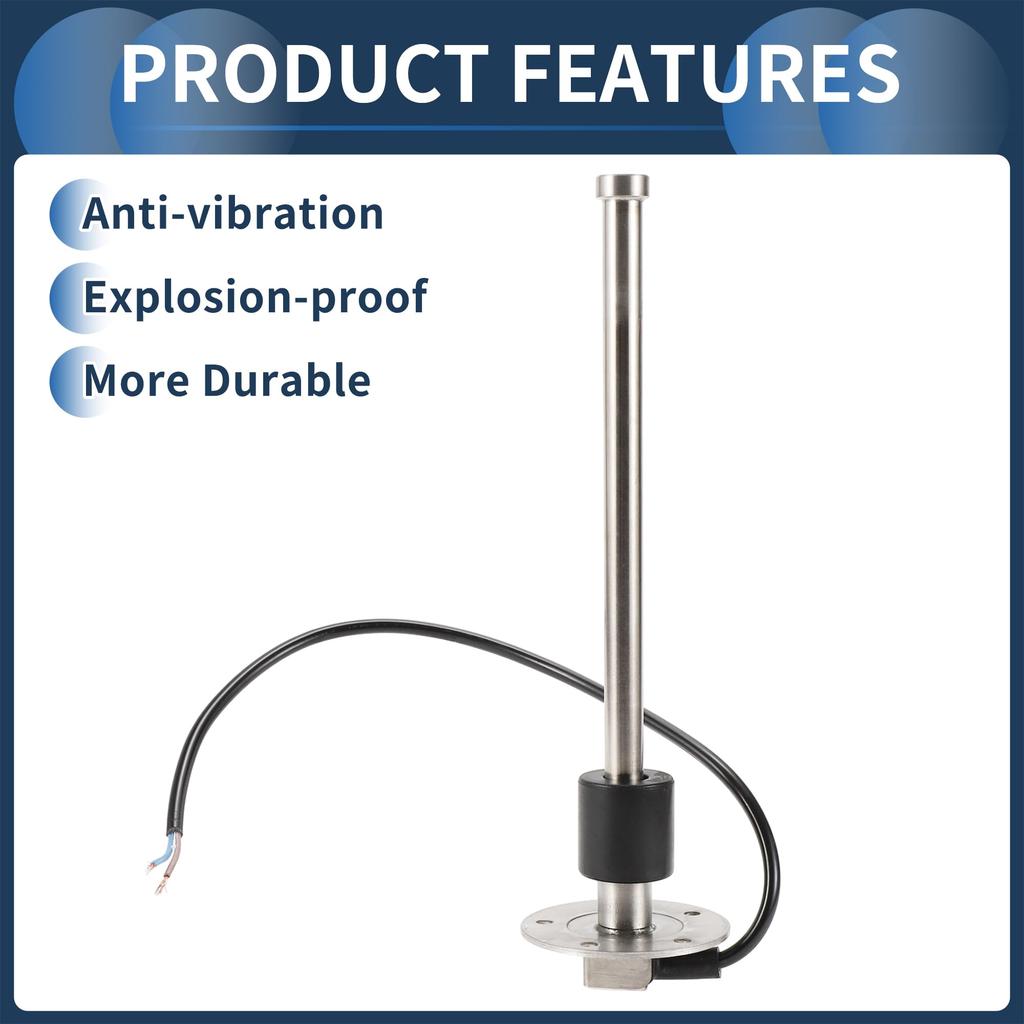 INFINAUTO Fuel Level Sensor, Fuel Level Gauge Kit, Fuel Meter, 250mm, 240-33ohm, for Boats, Vehicles, Trucks, and RVs