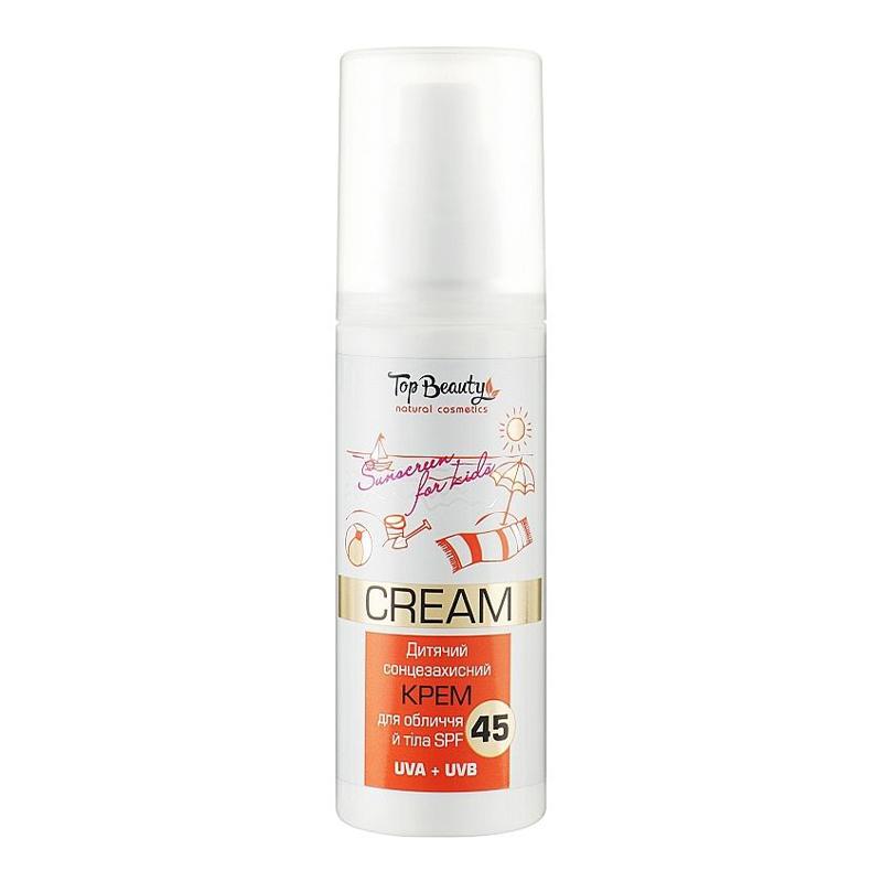 

Крем для обличчя та тіла дитячий сонцезахисний SPF 45 Top Beauty 120 мл