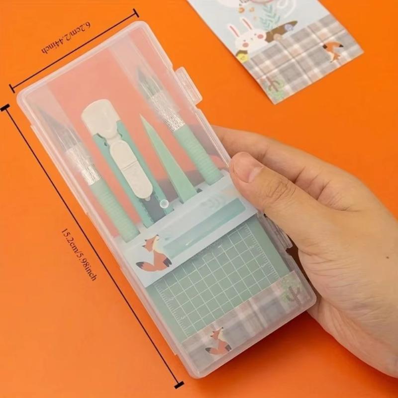 5Pcs/Set Diy Scrapbook Tool Set Tweezers Pens Non-Slip Mats Art Cutting Tools Kit Paper Crafting Carving Craft Paper Pen