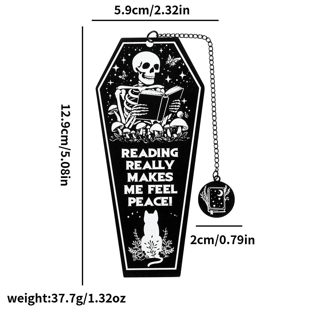 Creative “Skeleton Reading” Metal Bookmarks, Irregular Shape Bookmarks - “Let Me Read Silently” Reading Office Accessories