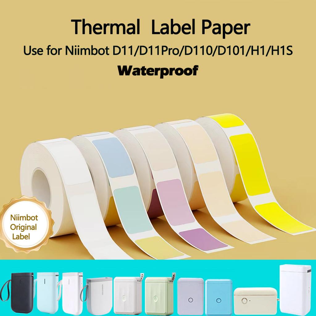 Niimbot D110/D11/D11Pro/D101/H1/H1S White Color Thermal Label Date Price Printing Paper Classification Waterproof Name Stickers