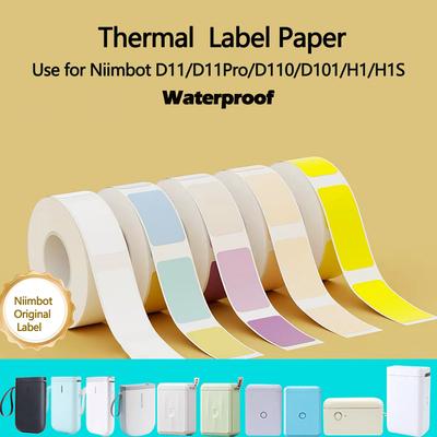 Niimbot D110/D11/D11Pro/D101/H1/H1S White Color Thermal Label Date Price Printing Paper Classification Waterproof Name Stickers