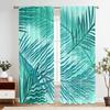2pc Tropical Palm Leaf Curtains for Living Room and Bedroom Botanical Boho Jungle Print Window Drapes Curtains Panel Treatment