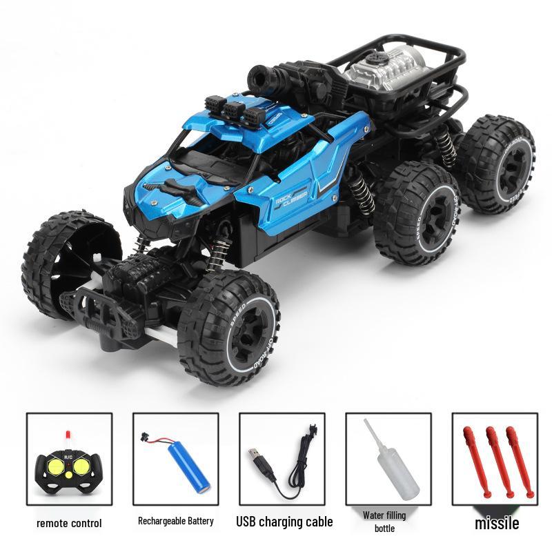 Remote Control Car for Kids: Cool Spray, Climbing Alloy, Rechargeable, Electric 4WD with Lights, Gift-Ready.