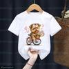 2024 Summer Fashion Boys T-Shirt Funny Cartoon Gecko'S Garage Print Children'S Clothing For Kids Tshirts Girls New Clothing Tops