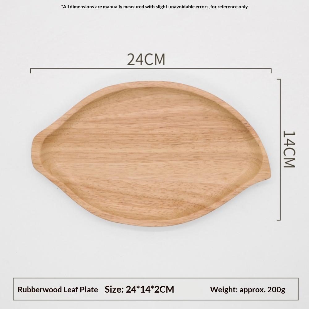 Acacia Wood Cashew‑Leaf Shaped Tray,Solid Wood Coffee Cup,Snack & Tea Plate,Home Tableware