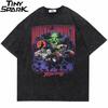 T Shirt Streetwear Men Oversize Hip Hop TShirt Devil Racing Harajuku Tshirt Summer Short Sleeve Cotton Loose Tops Tees
