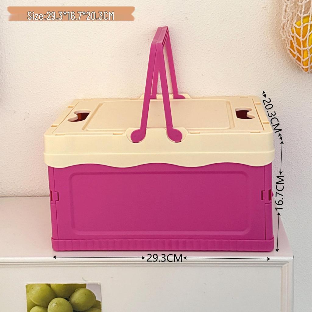 Tragbarer, faltbarer Picknick- und Aufbewahrungskorb im japanischen Stil für Gemüse und Wäsche