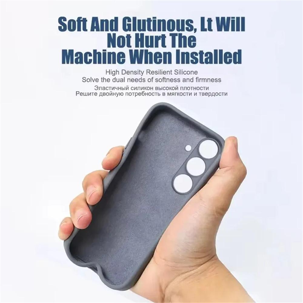 For Samsung S26 UItra S25 S24 PLus FE Global Full Protection Soft Silicone Cover Original Liquid Silicone Shockproof Cover