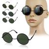 Fashion Round Prince Mirror Retro Sunglasses Metal Frame Unisex Eyewear Student Gifts Trendy Accessories