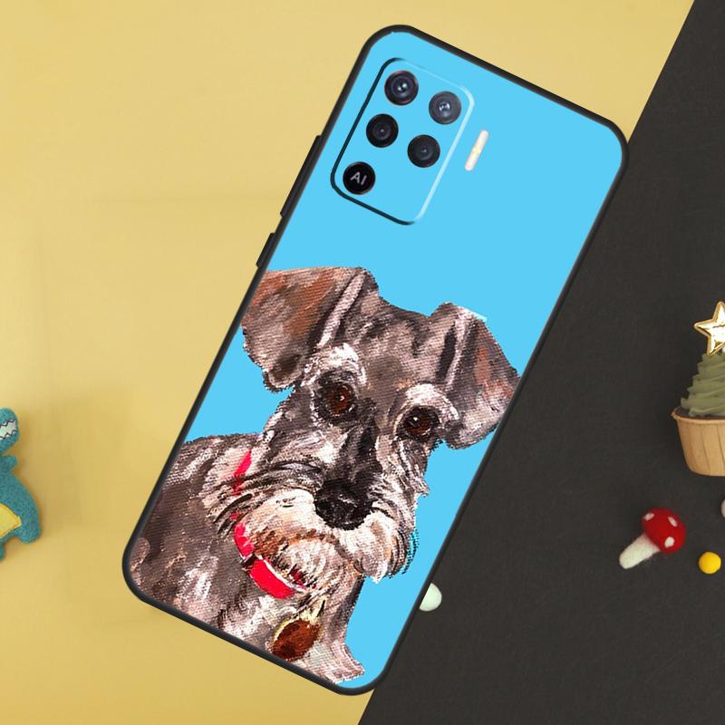 Lovely Dogs Schnauzer Case For Oppo A5 Pro A6 A15 A16 A76 A96 A17 A57 A98 A58 A78 A18 A38 A54 A74 A94 A40 A60 A80
