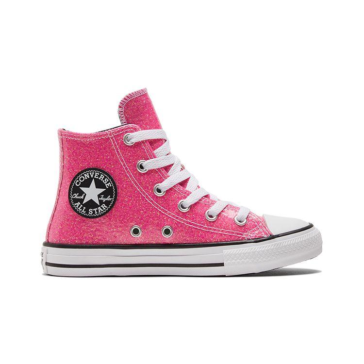 Converse Chuck Taylor All Star Comfortable Versatile High Top Canvas Shoes Kids Sneakers Rose-Pink 672098C