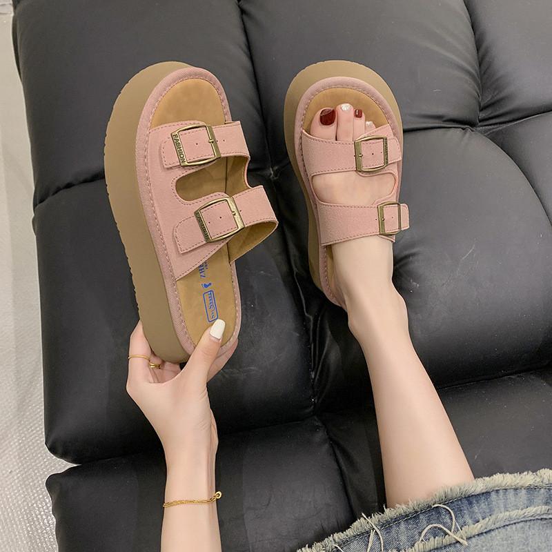 Stilvolle Lässige Hausschuhe Mit Flachem Verschluss Für Damen Sommer Outdoor Mode In Schwarz Khaki Rosa Und Braun