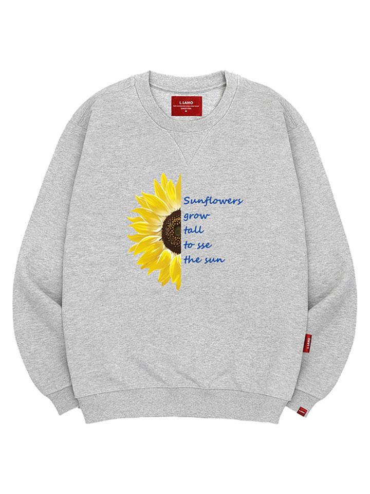 Ellamo Half Sunflower Sweatshirt Unisex Plus Size S~4Xl (Type A)