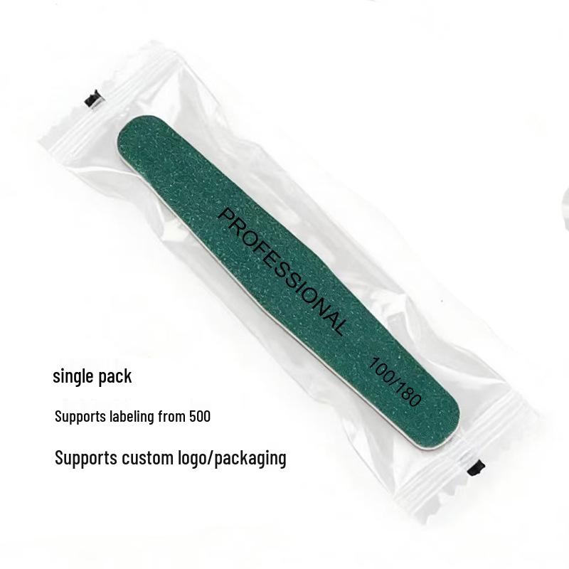 Set di lime per unghie leviganti in sabbia lavabili - Strumenti per manicure verdi e gialli