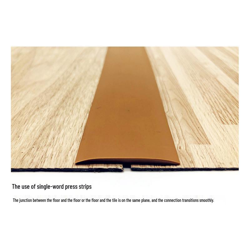 Self-Adhesive Wood Floor Trim Strip - Glue-Free Edge Divider for Doorway and Threshold Decoration