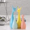 Home Decor Lucky Deer Familie Statue Klavierlack Keramik Figuren - (4er-Set, Mehrfarbig)