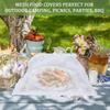 Mesh Food Cover Folding Net Reusable Protector for Flies Insects  Up Table Cover for Outdoor Dining