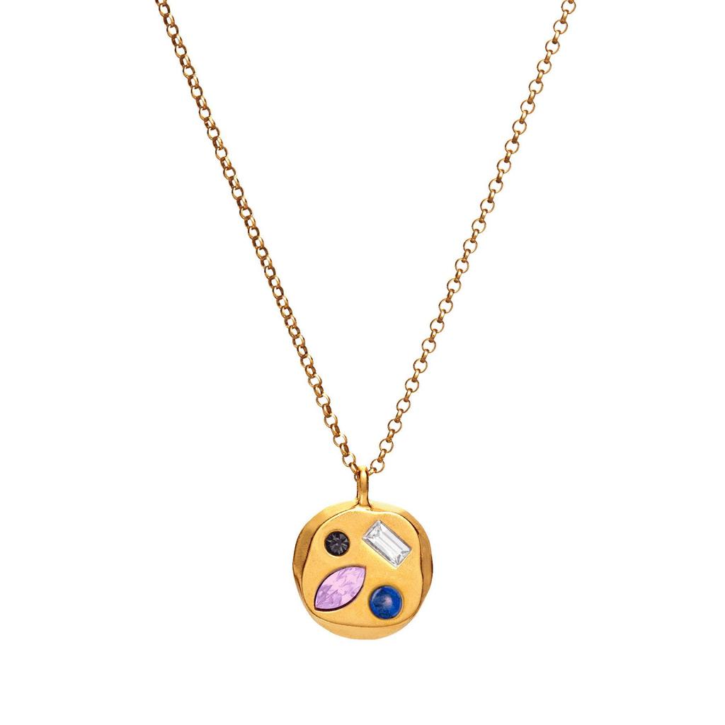 Titanium Steel Clavicle Necklace: Colored Zircon December Birthstone Gift for Mom