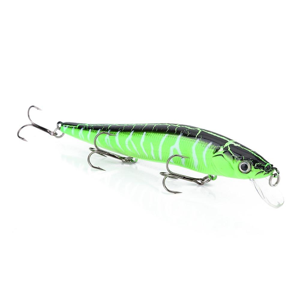 3D Eyes Long Tail Fishing Bait with Barbed Hooks 11.94cm Lenght Artificial Minnow Lures Vivid Lifelike Fishing Lures