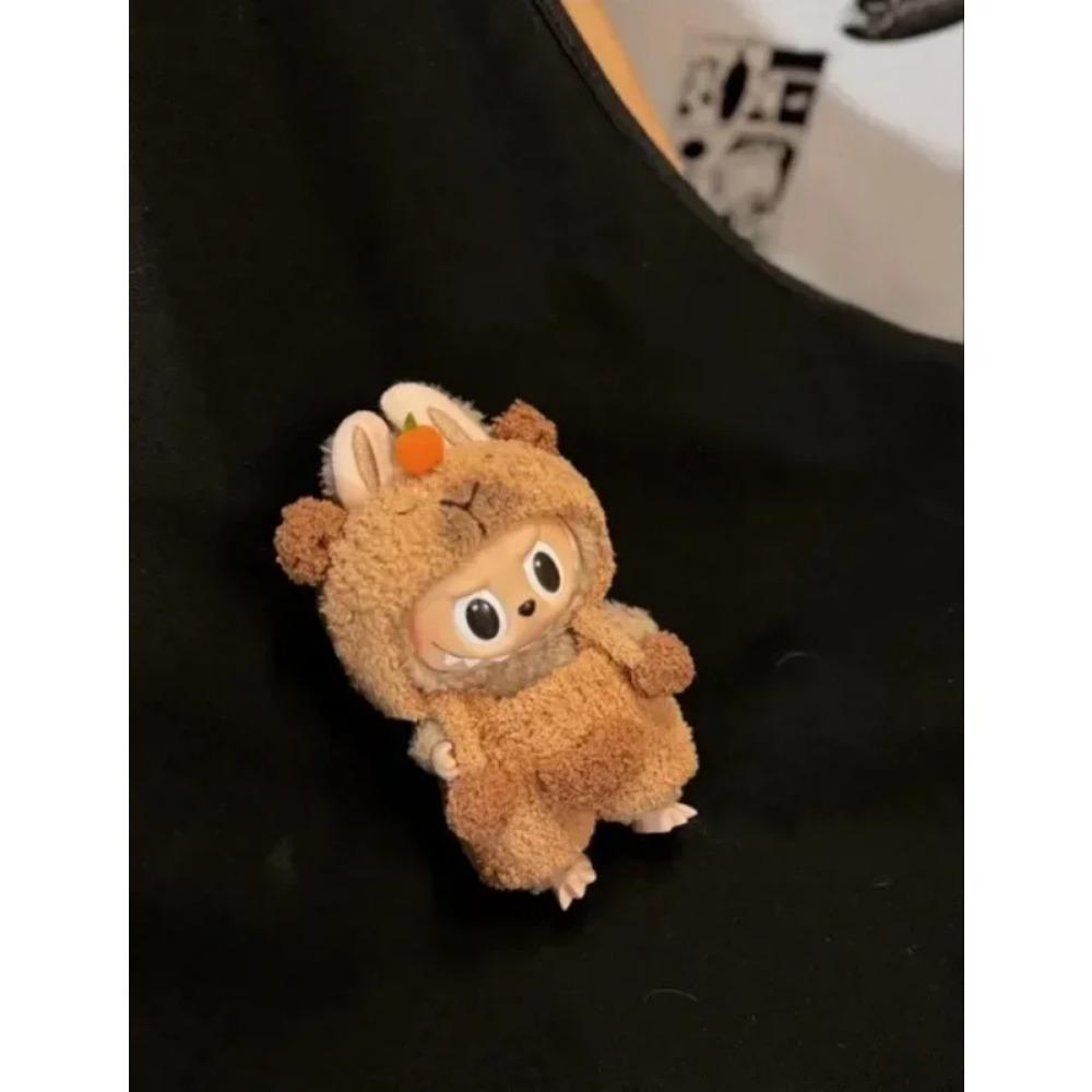 New 17cm Labubu Inventory Cute Fashion Clothing Accessories Labubu Headband Scarf Decoration Bubble Doll Clothing Birthday Gift