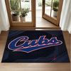 Chicago Cubs Design Crystal Velvet Rug Soft Decorative Mat for Bedroom Entrance