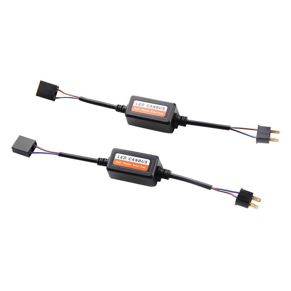 2 STÜCK LED Scheinwerfer Decoder Adapter Canbus Anti-Flimmern Kabelbaum Glühbirnen Widerstand Decoder Warnfehler Löscher H1 H4 H7 H8