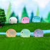 50Pc Mini Resin Luminous Elephant Portrait Mini Resin Animals Suitable For Mini Garden Landscape Aquarium Potted Toy House Decor