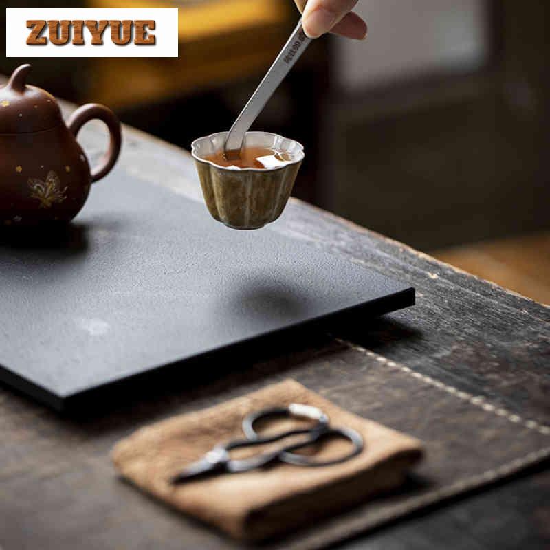 Wooden Pure Titanium Tea Tweezer Boutique Tea Clip Household For Toast Bread Pickles Flower Tea Drinkware Equipment Collection