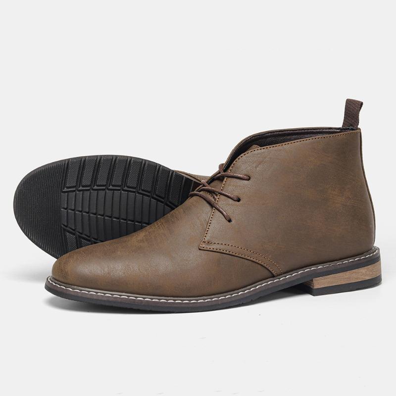 Stor storlek retro Martin boots herrökenkängor polokängor arbetskläder kängor casual mellanhöga läderskor