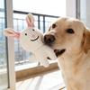 Stofftier Hase Hundespielzeug Quietschendes Plüschtier Hundekauspielzeug Zahnpflegespielzeug für Welpen Zahnen Hunde Unterhaltung