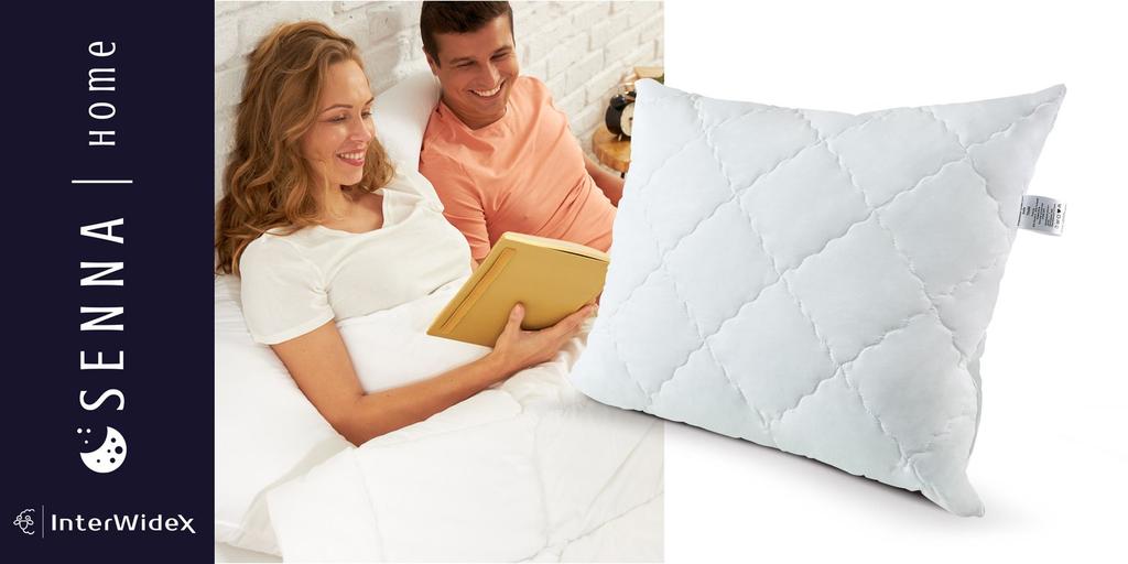 Poduszka 70x80 classic pikowana senna home kremowa