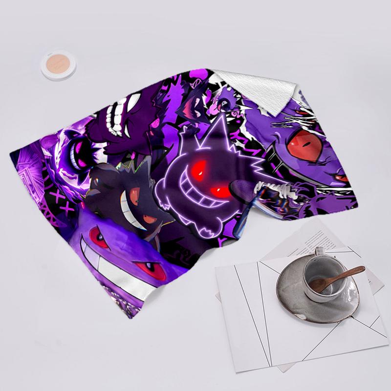 Beach Towel with Pokémon Gengar Pattern - soft,absorbent,machine washable Lightweight&Modern,swimming,Travel Essentials