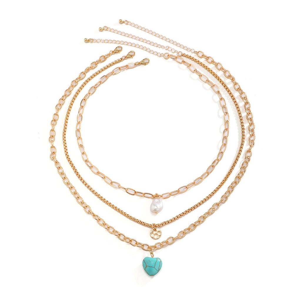 Women Two Layer Cherry Fruit Pendant Necklace