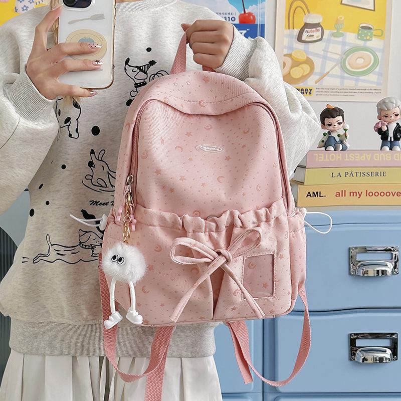 Schoolbag Fashion Double Shoulder Japanese Ins New High-value College Style Gypsy Backpack, Light for Junior High School Students, Backpack