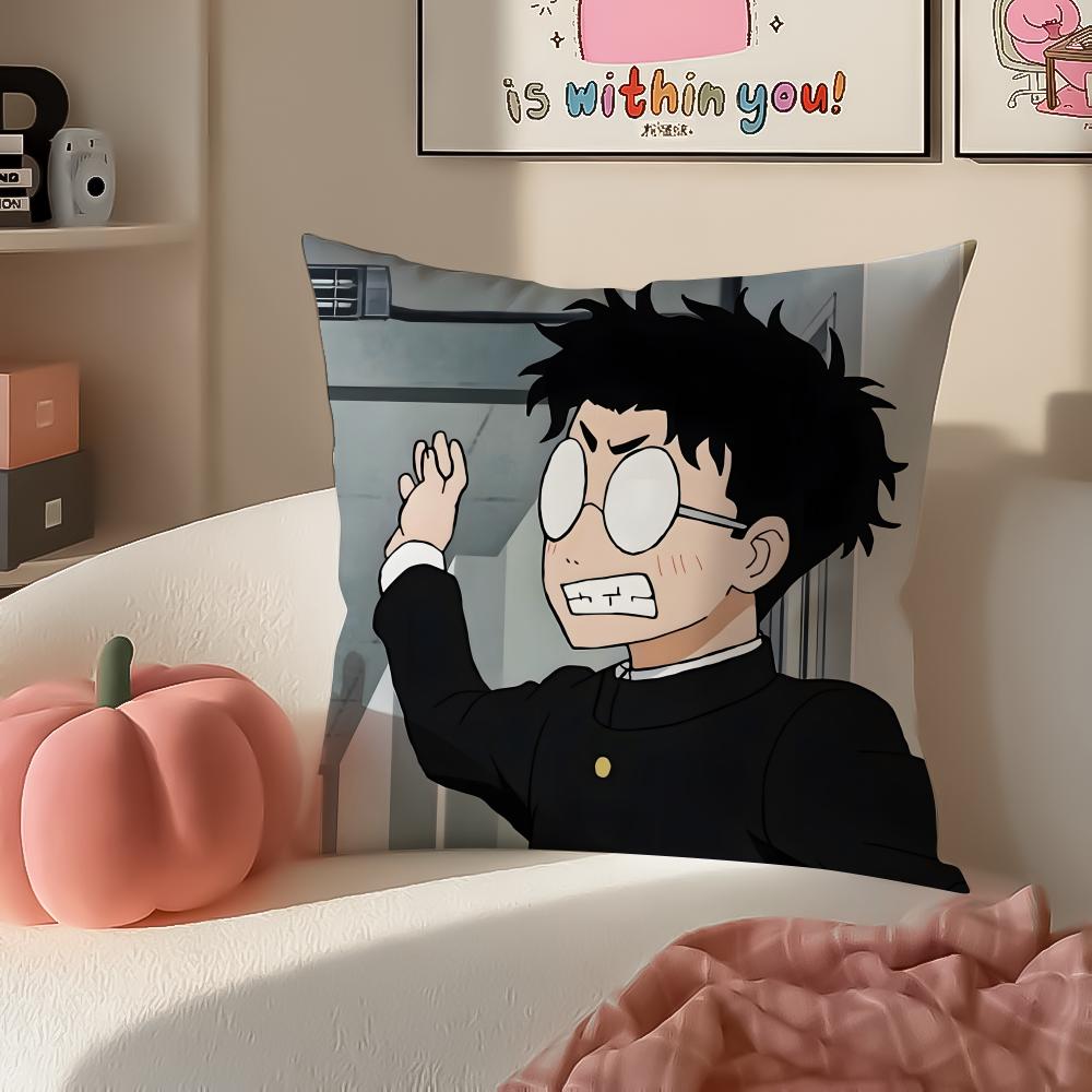 Anime Supernatural DDandadan Couple Cushion Cover Pillowcase Short Plush Invisible Zipper Room Sofa Cushion Cover