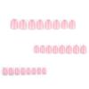 Omber Pink Press On Nail Short Square Gradient Natural Fake Nail Glossy Full Cover False Nail for Women Girls Gifts