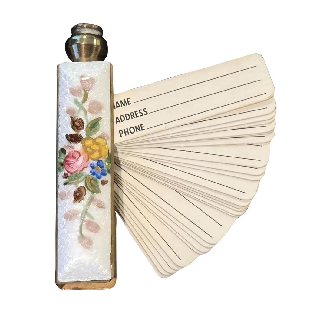 Vintage Enamel Floral Brass Address Phone Book Pocket Vintage Floral Phone Book Retro Pocket Address Notebook Easily Fits In Wallets And Pockets Uni