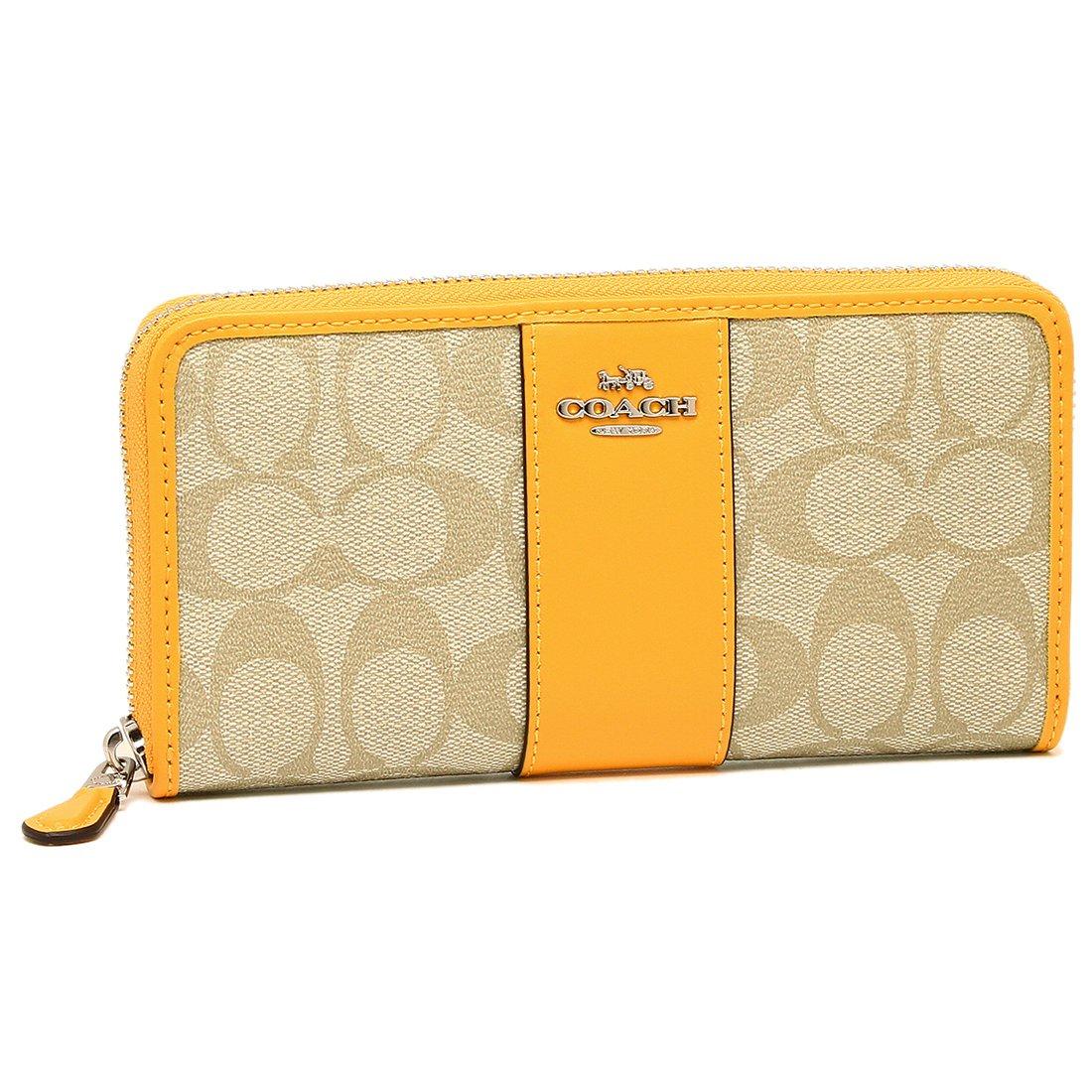 

Розетка OUTLET Long Wallet F54630 SVF8I Signature Light Yellow [Coach] (Кругла застібка-блискавка) Хакі/Канарка [Елемент]