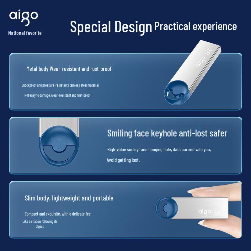 aigo U212 16GB USB 2.0 Metal Flash Drive
