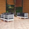 Day and Night - Day and Night Garden Furniture Set 6 Pieces and Cushions Solid Pine Wood