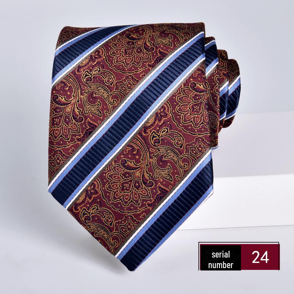 Wine Red Jacquard Tie for Men - Formal Business, Wedding, and Groom 8cm Executive Style